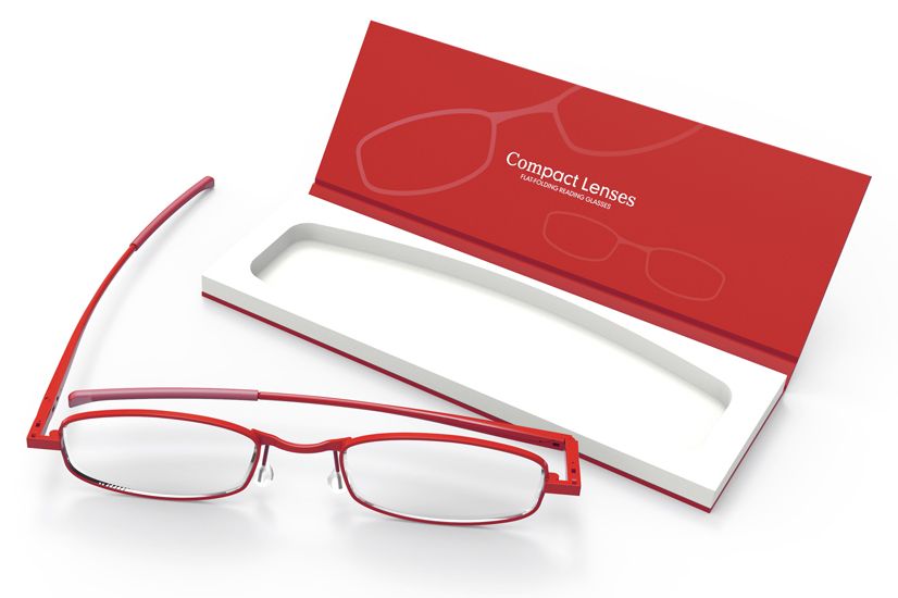Compact Lenses Flat-Folding Reading Glasses Chilli/Red 1.5