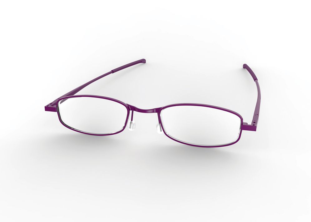 Compact Lenses Flat-Folding Reading Glasses Orchid/Purple 1.5