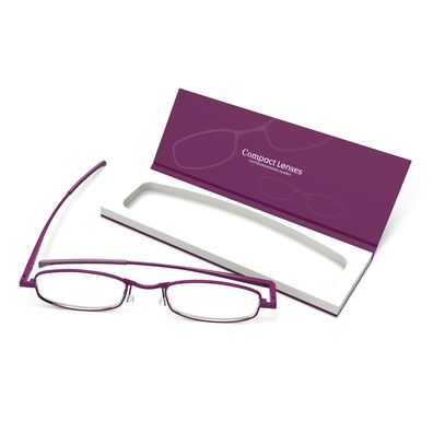 Compact Lenses Flat-Folding Reading Glasses Orchid/Purple 2.5