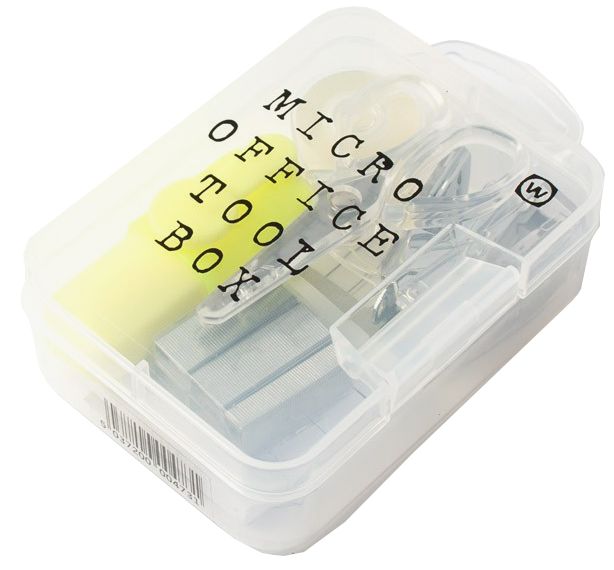 Micro Office Tool Box in Assorted Colors-4"