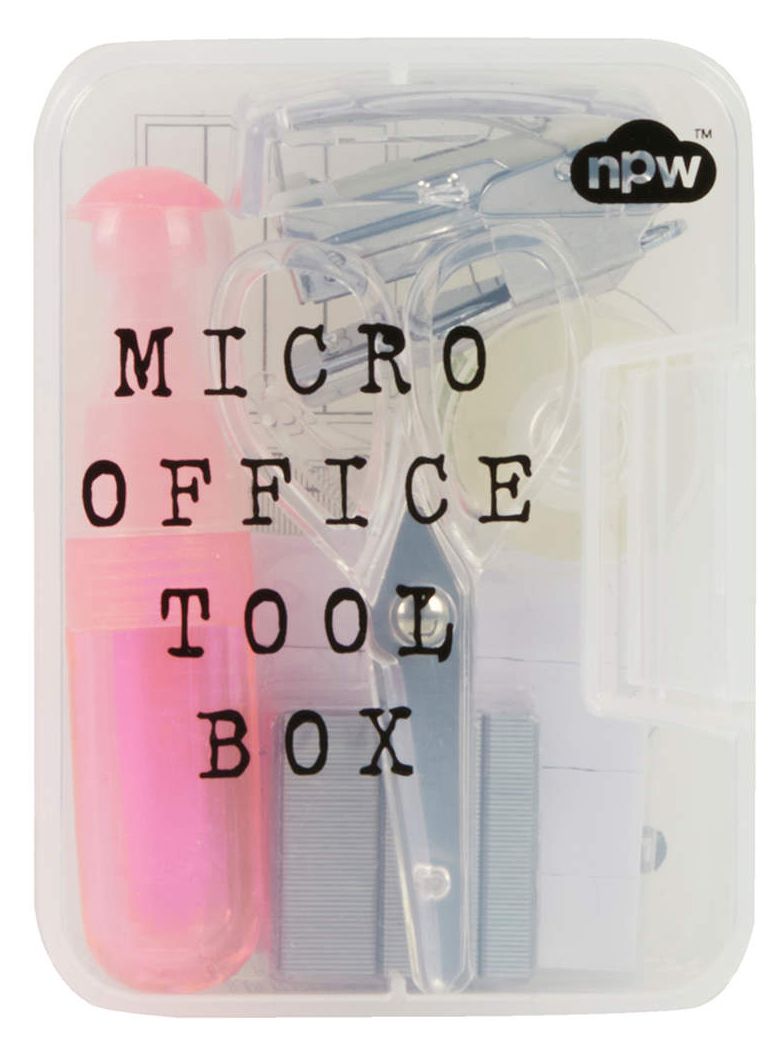 Micro Office Tool Box in Assorted Colors-4"