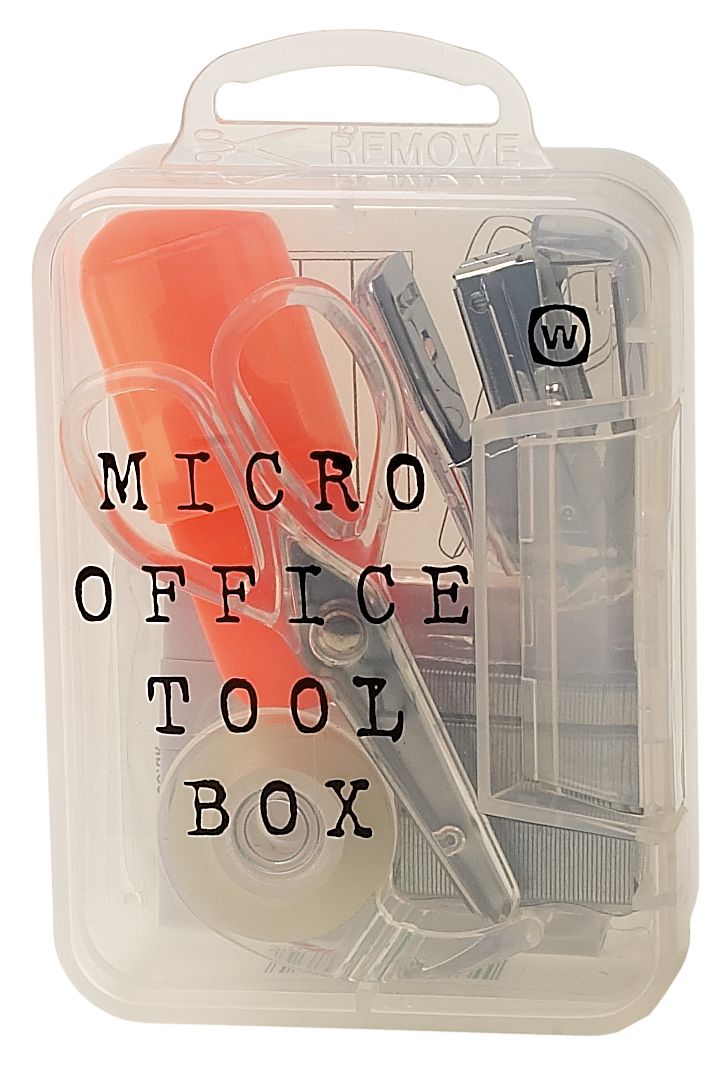 Micro Office Tool Box in Assorted Colors-4"