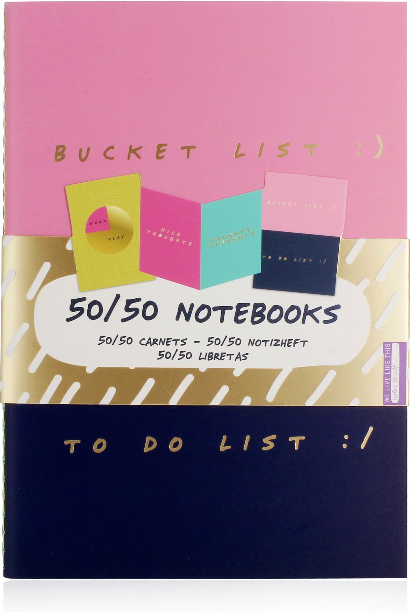 Notes To Self - 50/50 Notebooks (Set of 3)