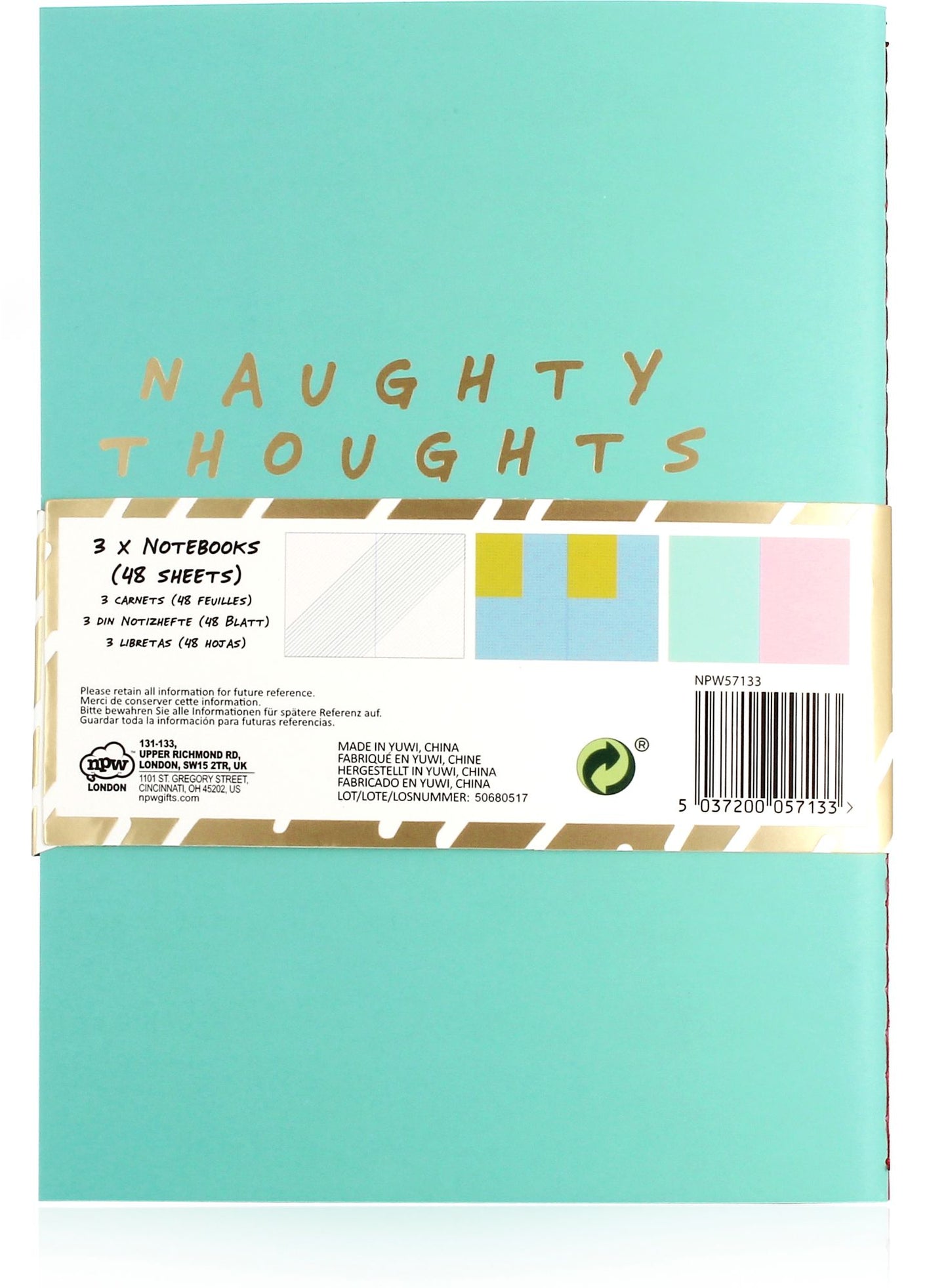 Notes To Self - 50/50 Notebooks (Set of 3)