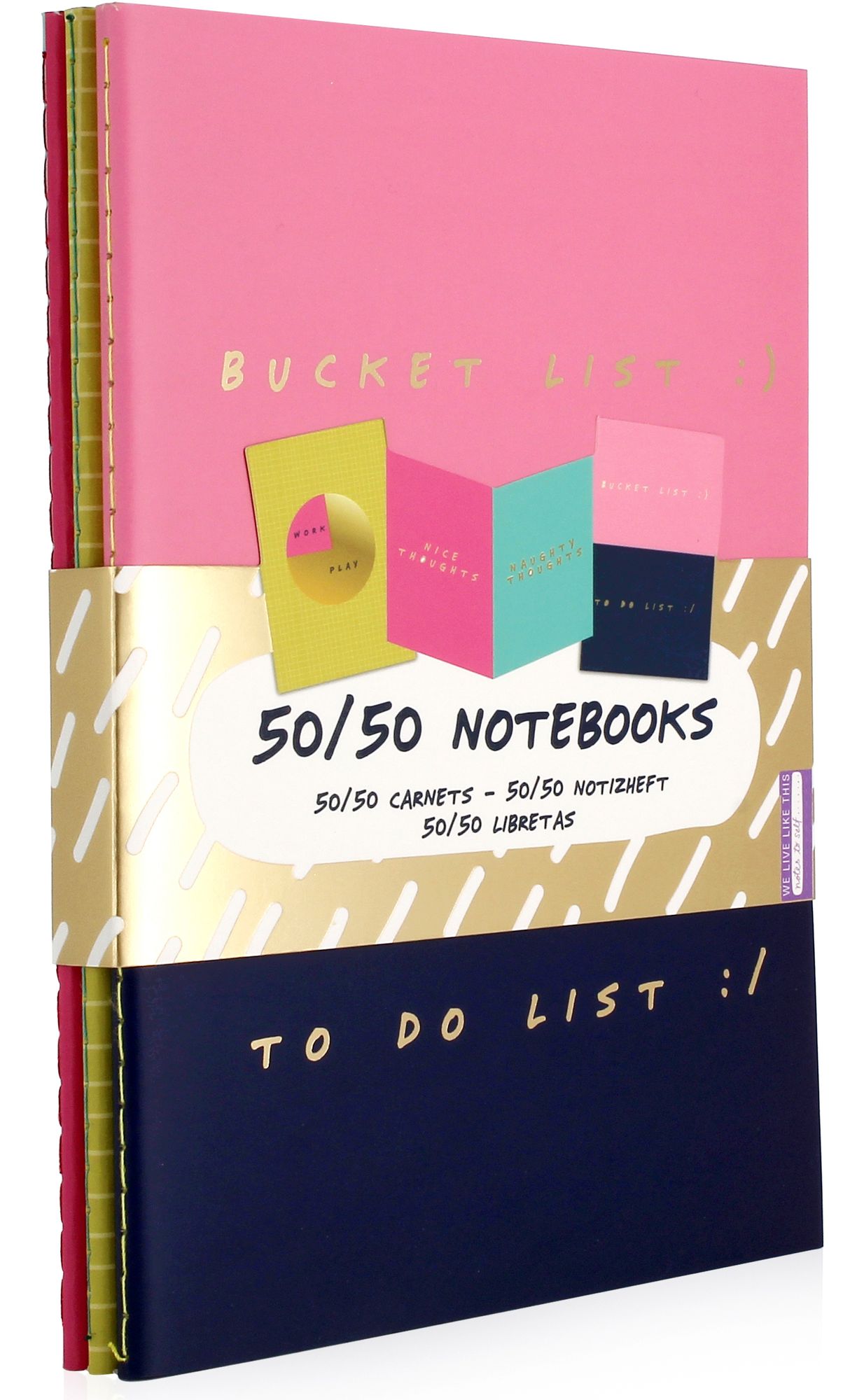 Notes To Self - 50/50 Notebooks (Set of 3)