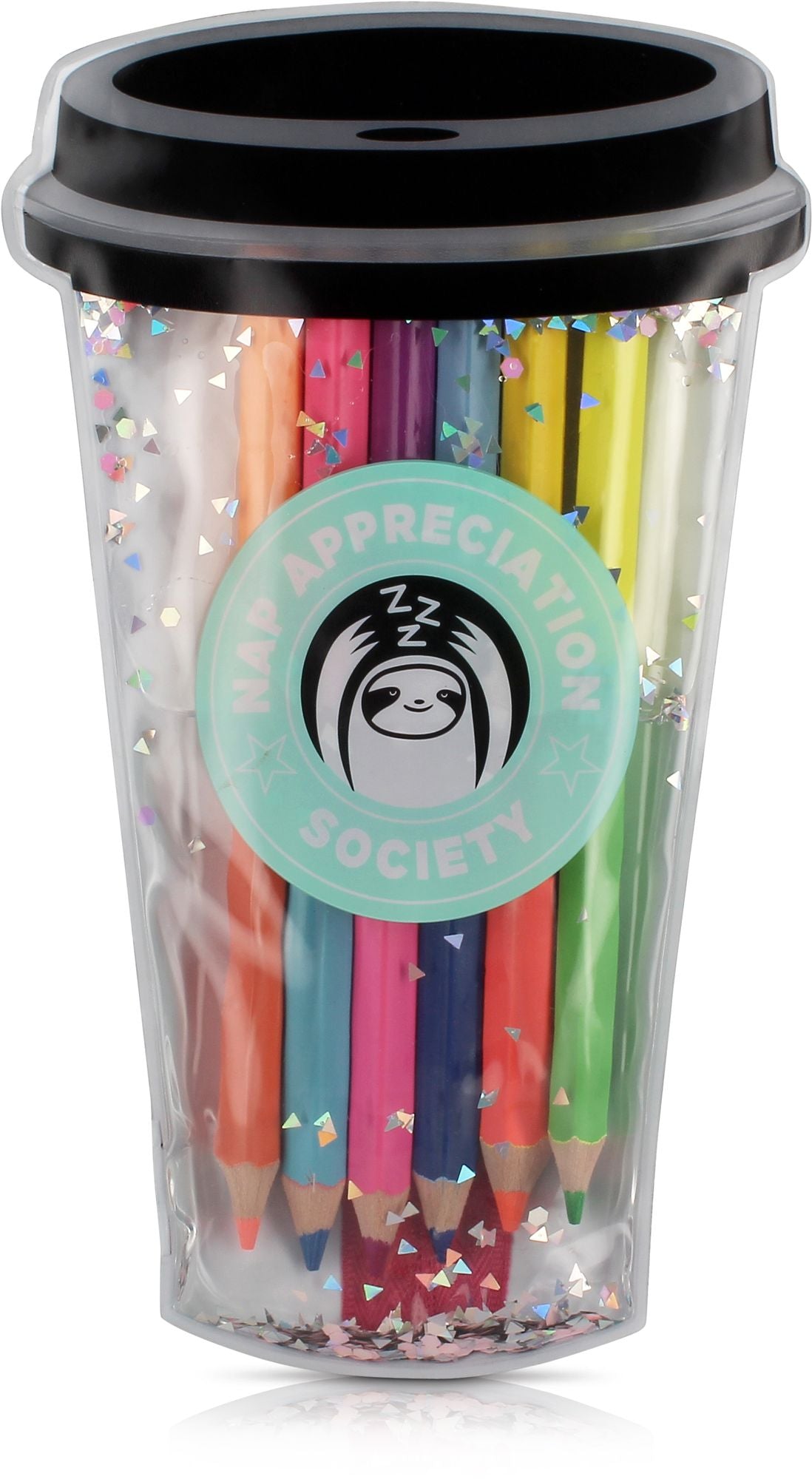 Sloth Pencils with Liquid Glitter Case