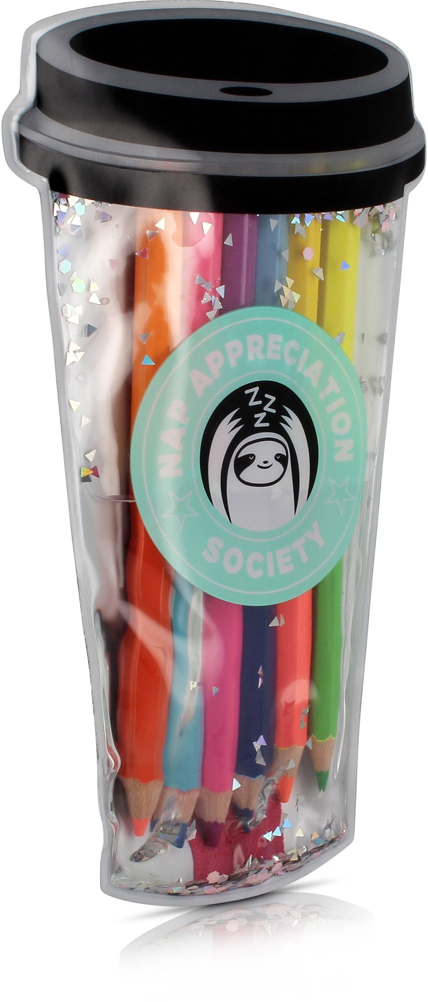 Sloth Pencils with Liquid Glitter Case