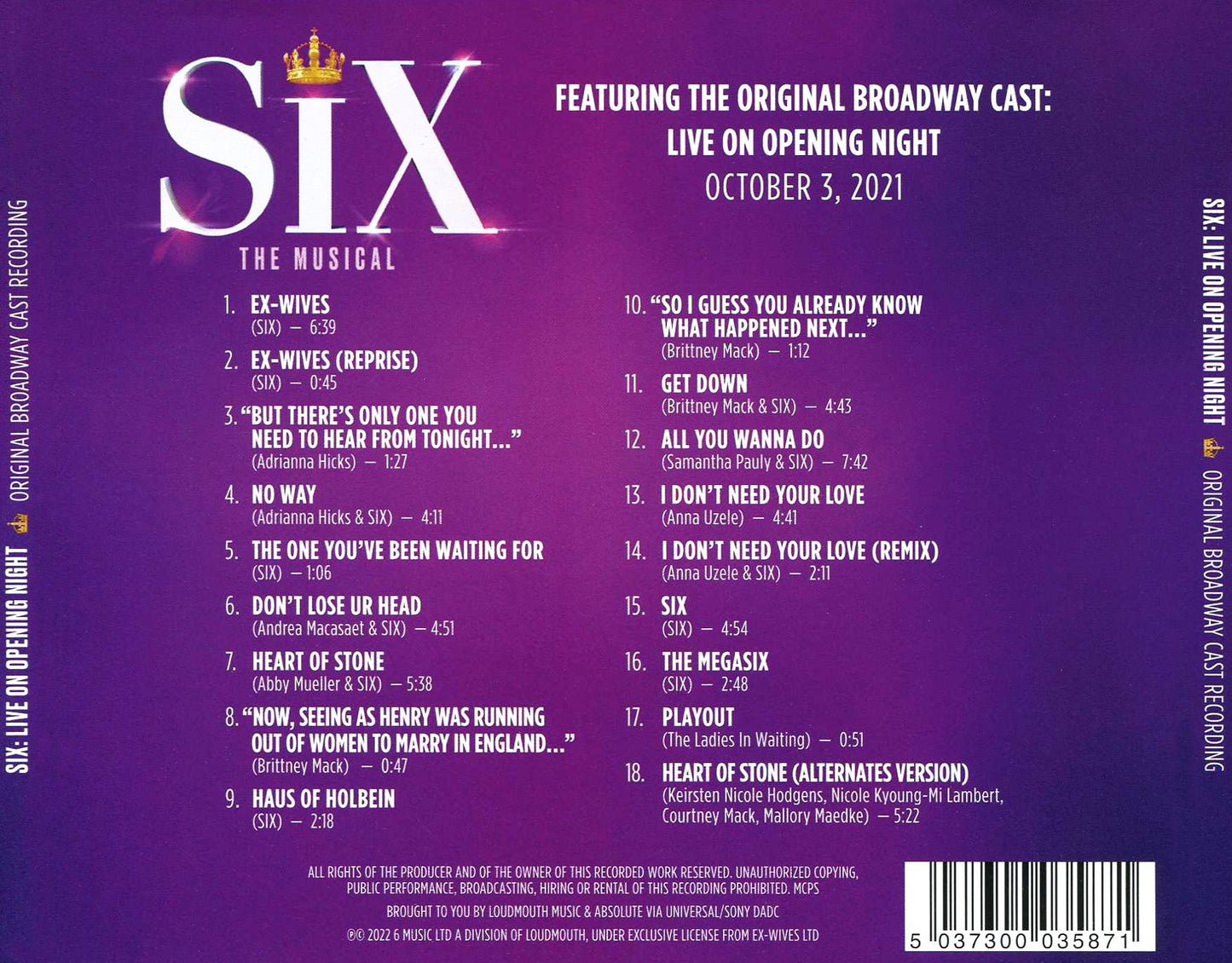 Live On Opening Night / O.B.C.R.