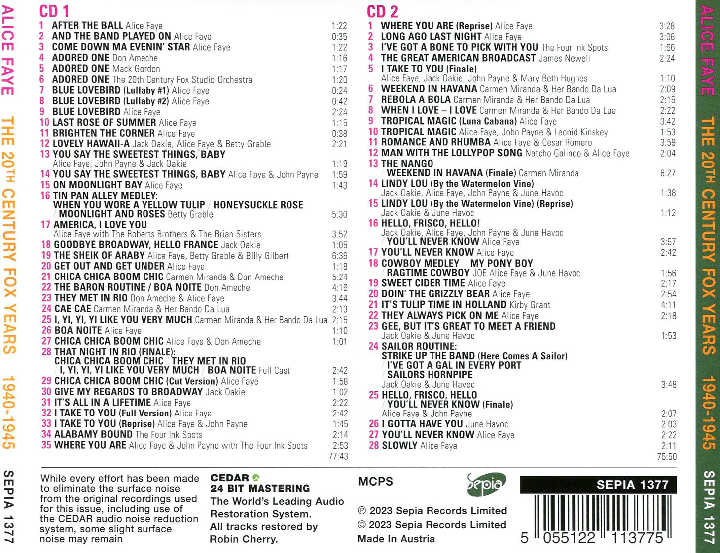 20Th Century Fox Years Volume 2: 1940-1945