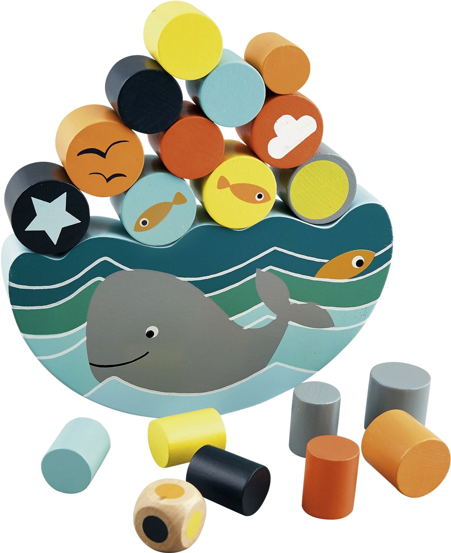Wooden Balancing Game Whale