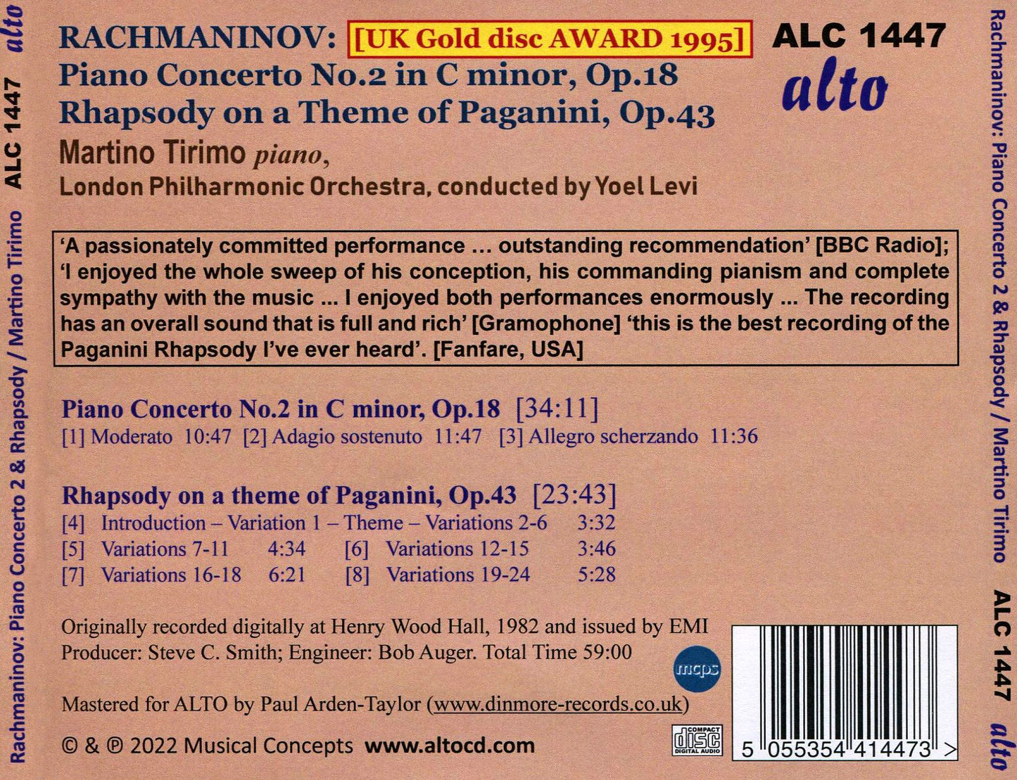 Rachmaninoff: Pno Con No. 2 In C Minor Op. 18