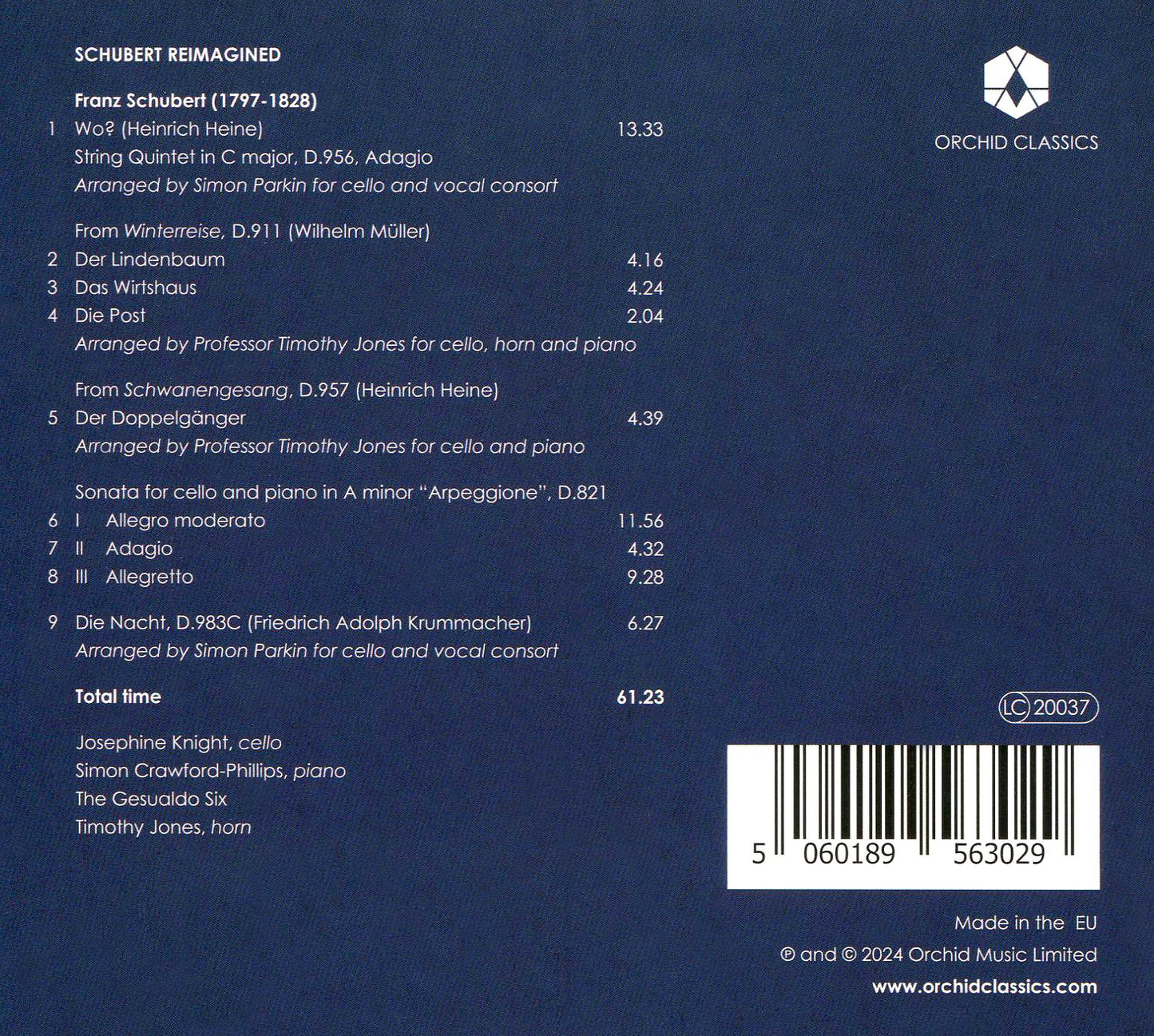 Schubert Reimagined (Schubert / Knight / Gesualdo Six)