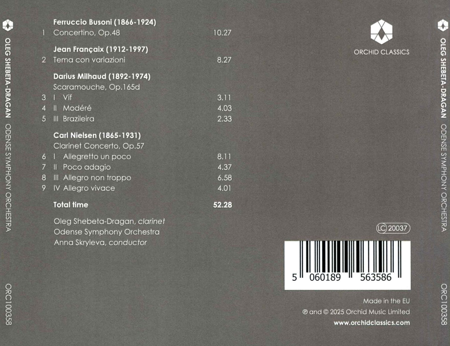Oleg Shebeta-Dragan (Busoni / Francaix / Odense Symphony Orchestra)