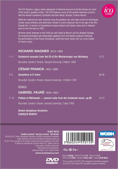 Boston Symphony Orchestra/Charles Munch: Wagner/Franck/Faure