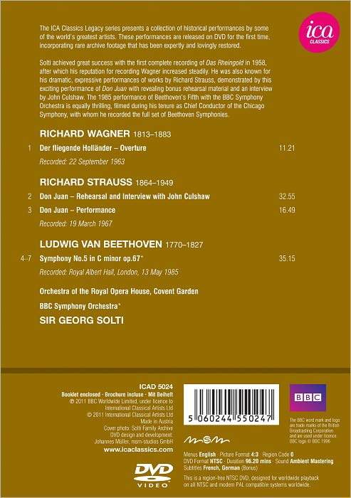 Sir Georg Solti: Wagner/Richard Strauss/Beethoven