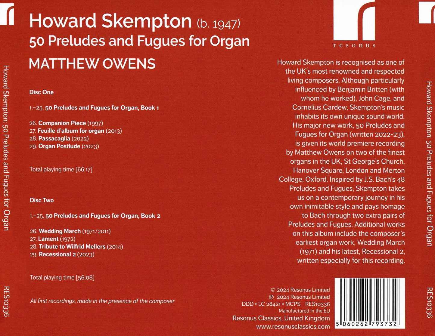 50 Preludes & Fugues For Organ (Skempton / Owens)