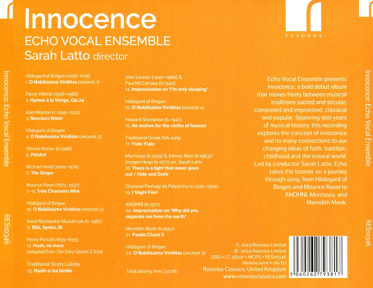 Innocence (Rattan / Ravel / Echo Vocal Ensemble)