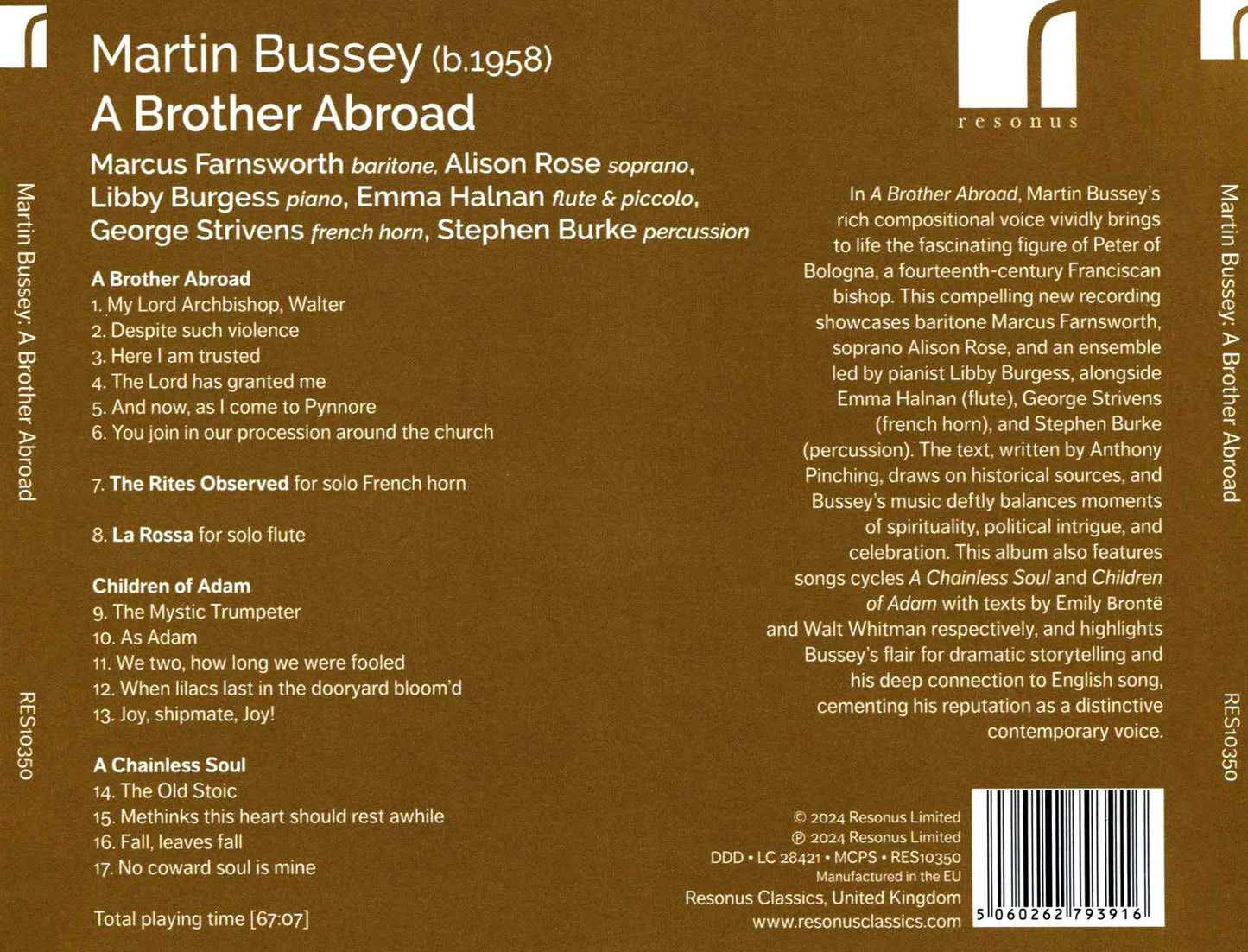 Martin Bussey: A Brother Abroad (Martin Bussey / Marcus Farnsworth / Alsion Rose)