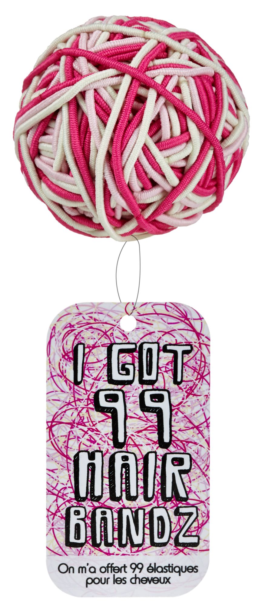 I Got 99 Hair Bandz Pink & White Elastic Hair Bands