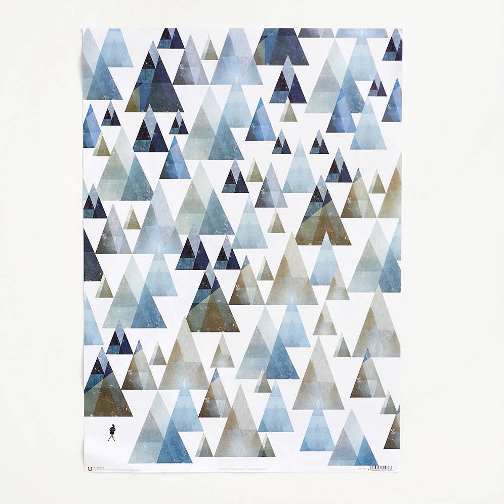 Adventurer in Mountains Flat Wrap