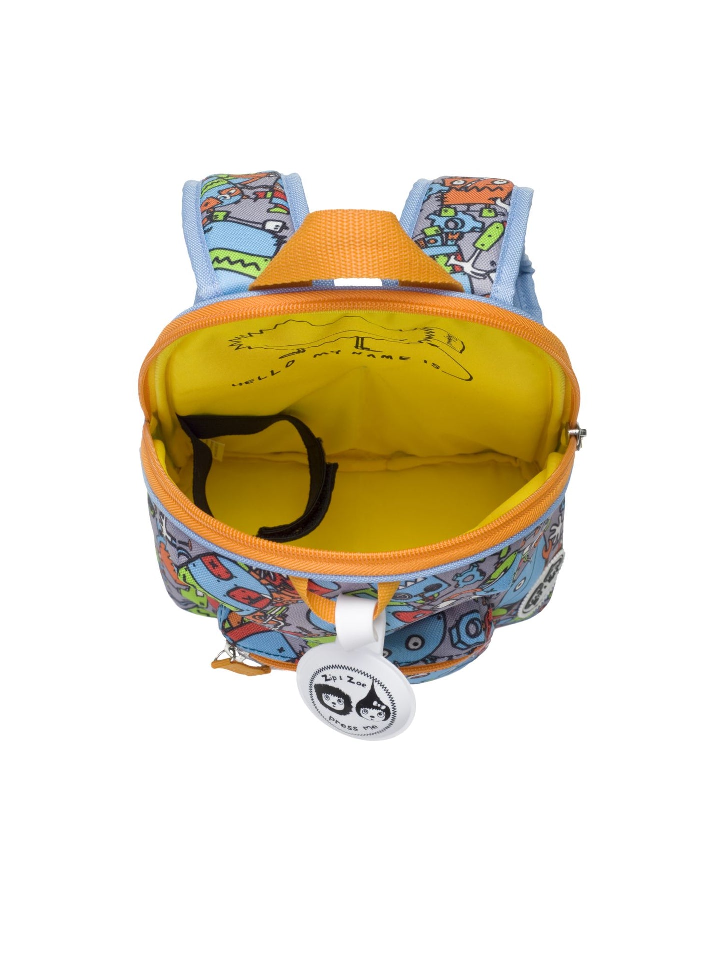 Zip & Zoe Mini Backpack Robots - Blue