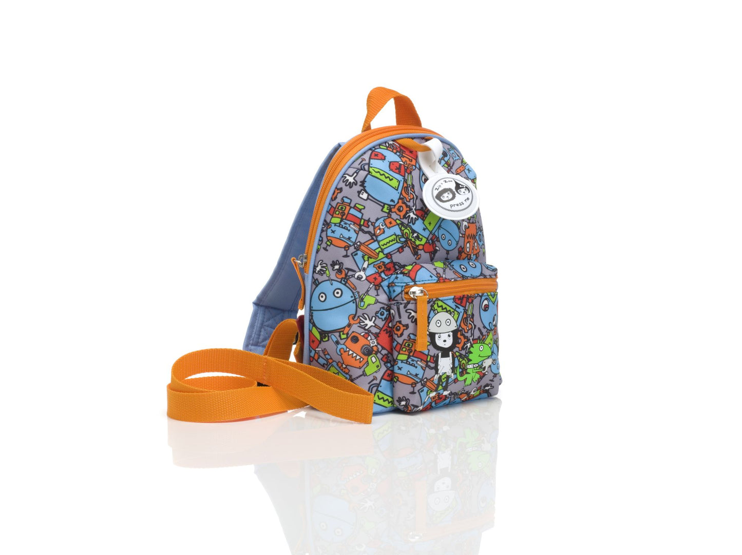 Zip & Zoe Mini Backpack Robots - Blue