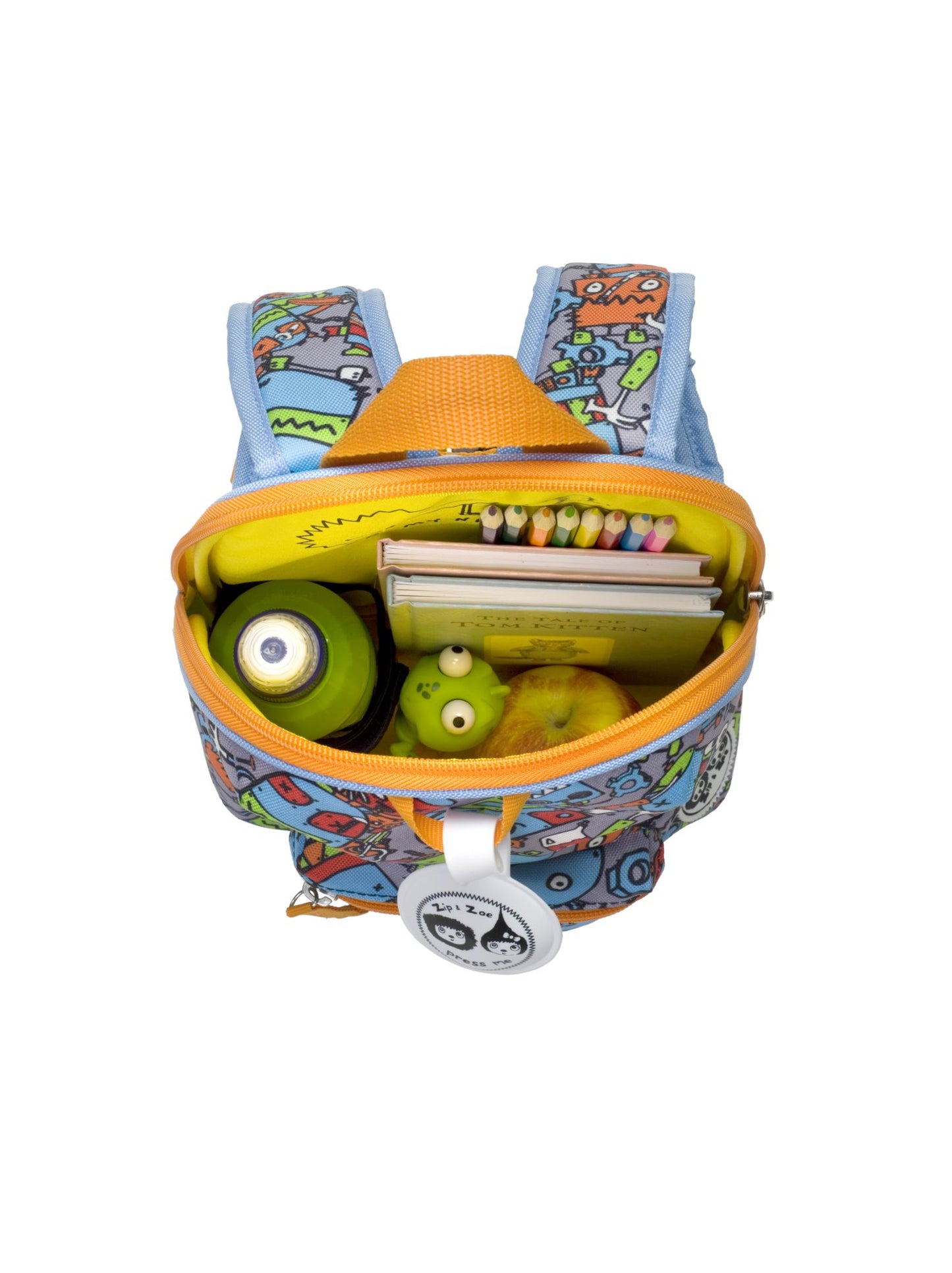 Zip & Zoe Mini Backpack Robots - Blue