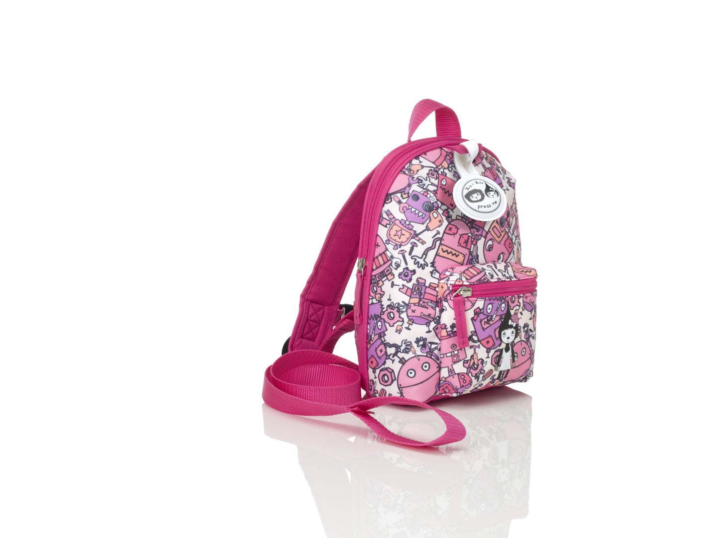 Zip & Zoe Mini Backpack Robots - Pink