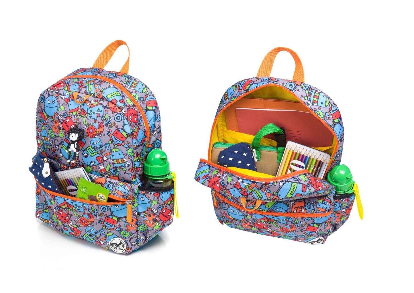 Zip & Zoe Junior Backpack Robots - Blue