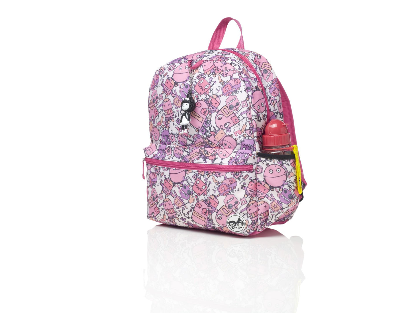 Zip & Zoe Junior Backpack Robots - Pink