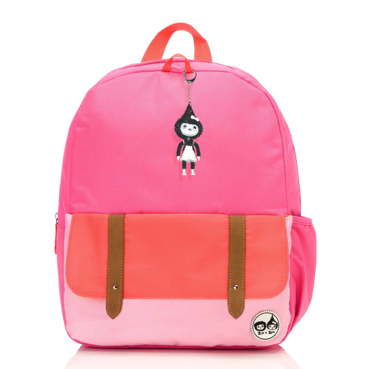 Zip & Zoe Junior Backpack Color Block - Bright Pink