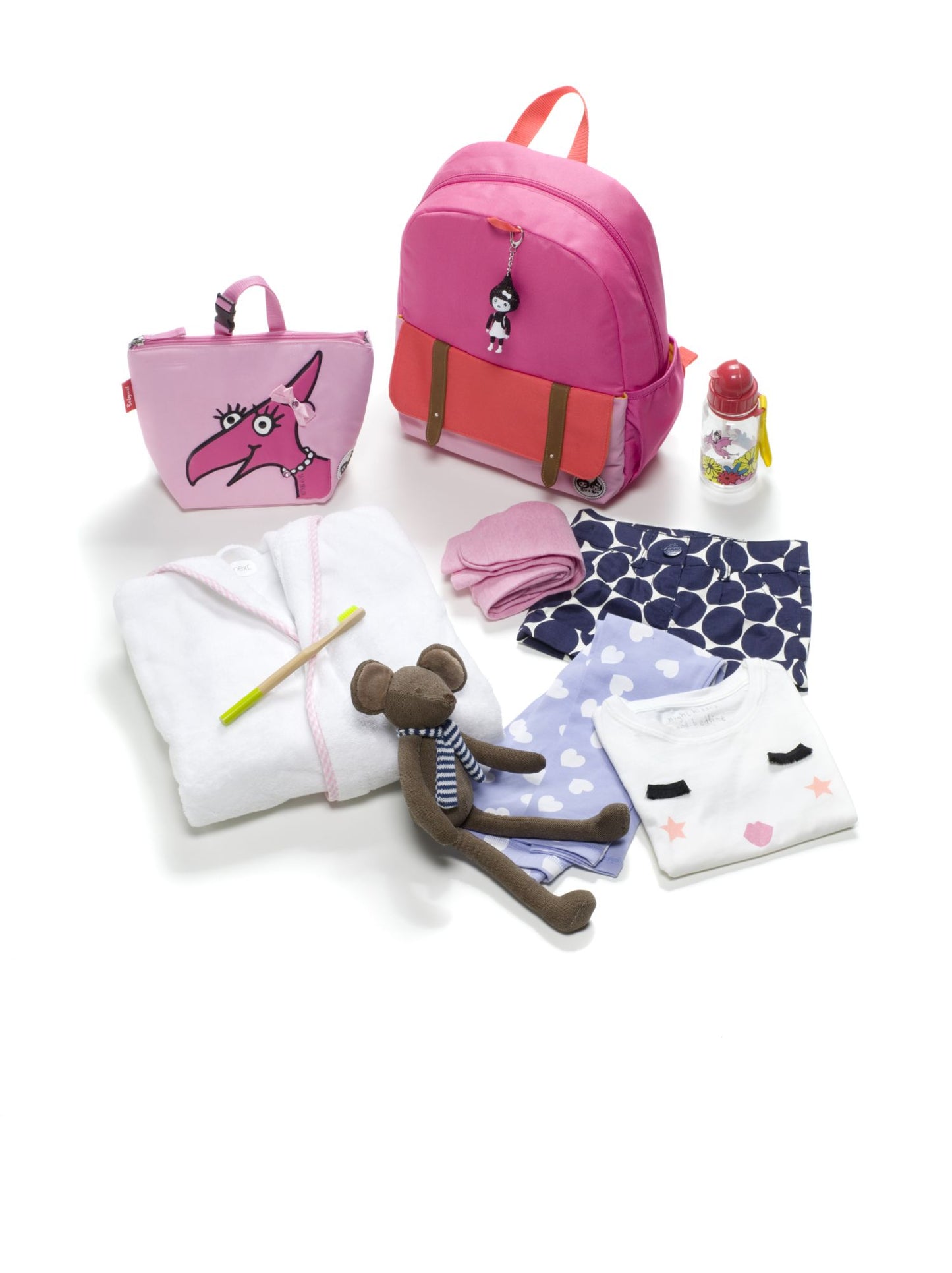 Zip & Zoe Junior Backpack Color Block - Bright Pink
