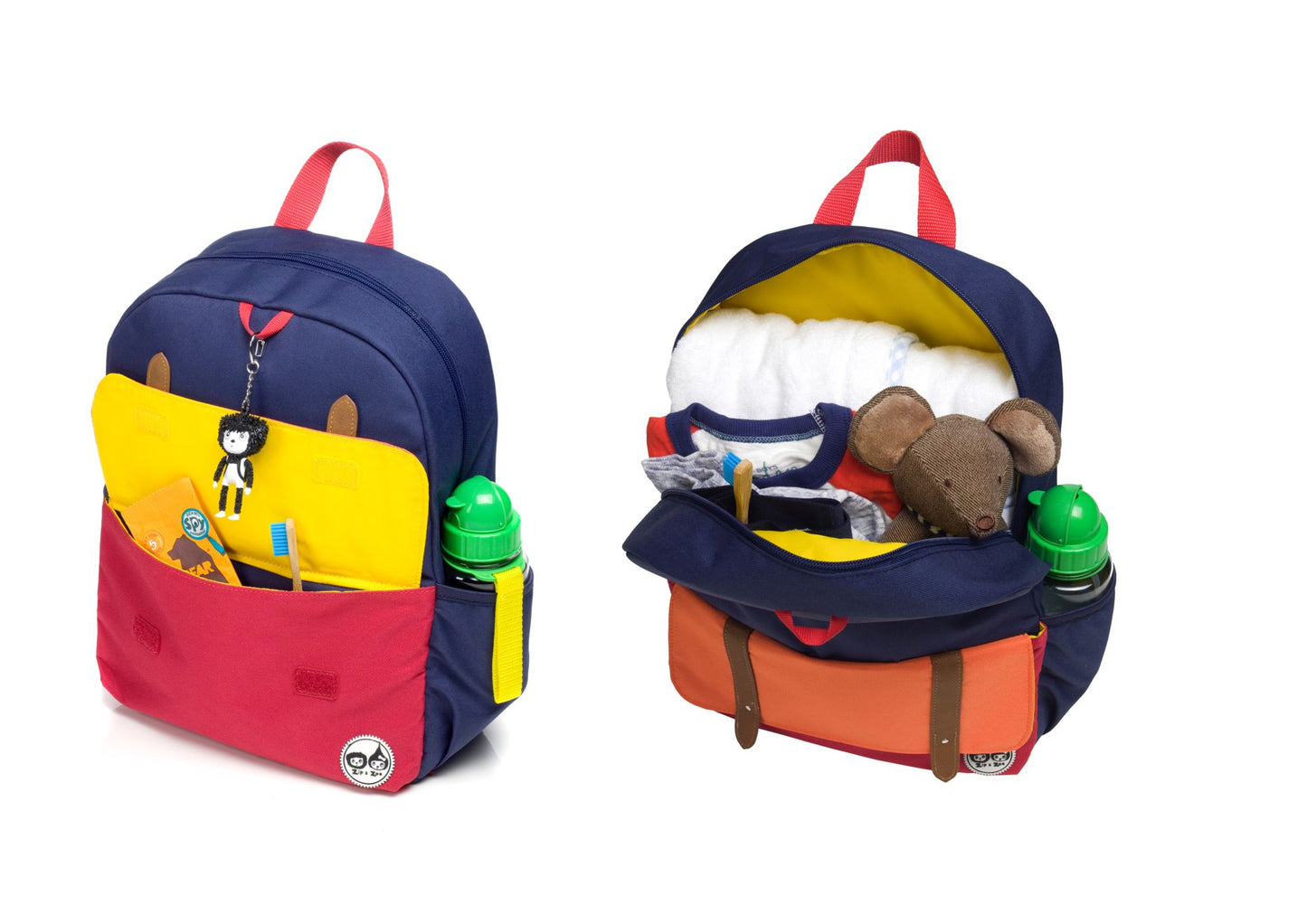 Zip & Zoe Junior Backpack Color Block - Navy