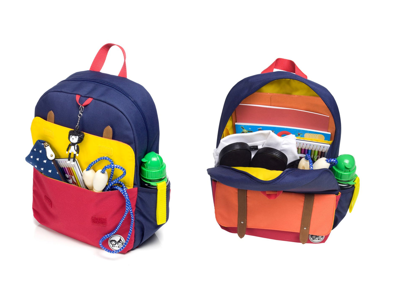 Zip & Zoe Junior Backpack Color Block - Navy
