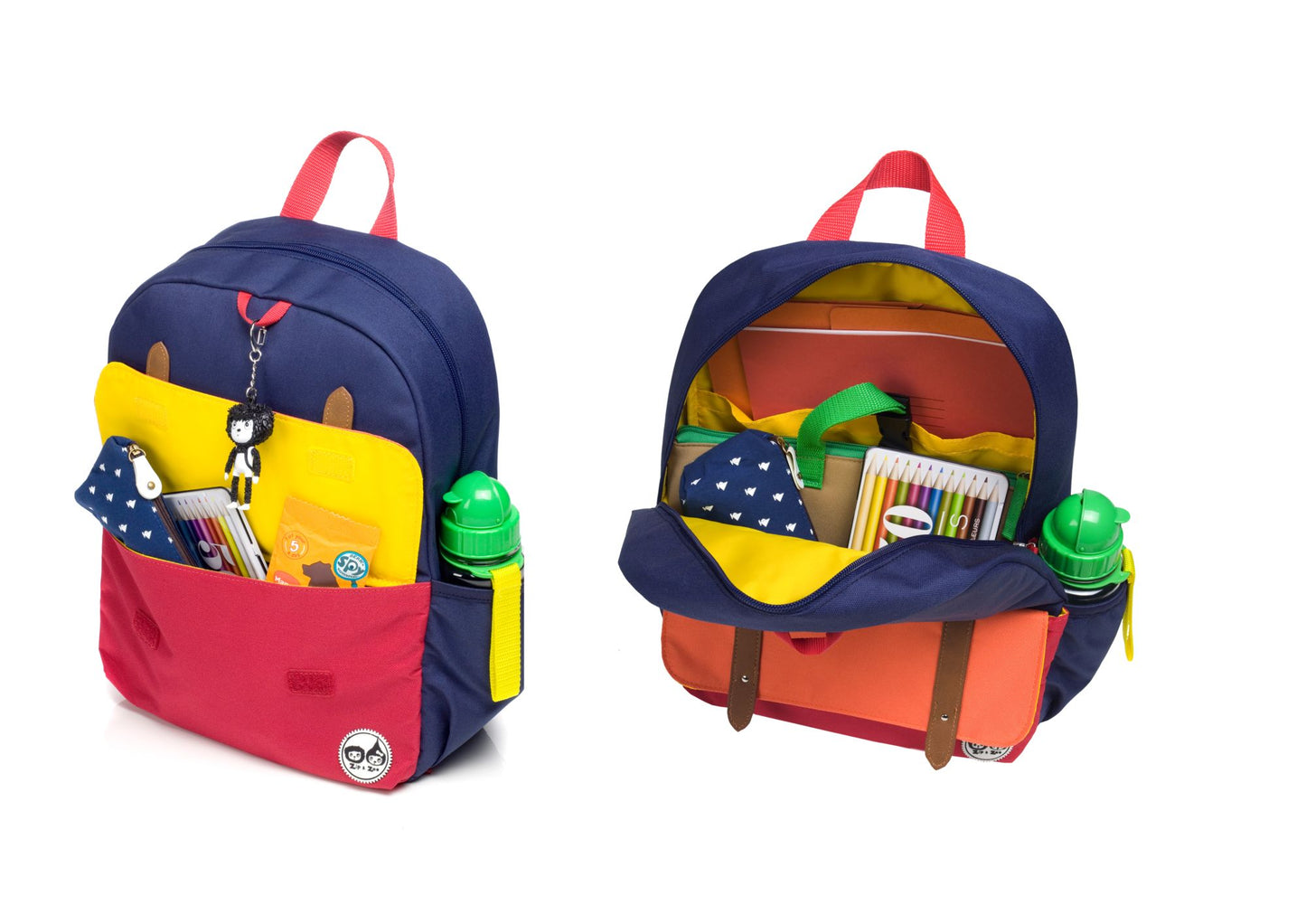 Zip & Zoe Junior Backpack Color Block - Navy