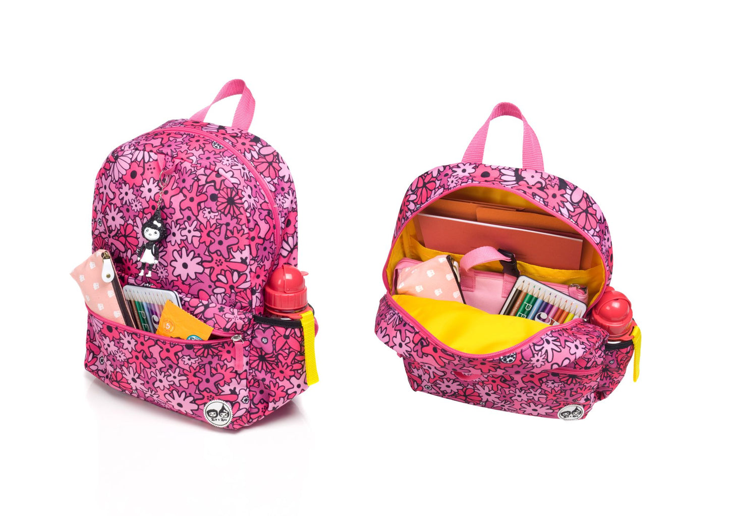 Zip & Zoe Junior Backpack Floral - Pink