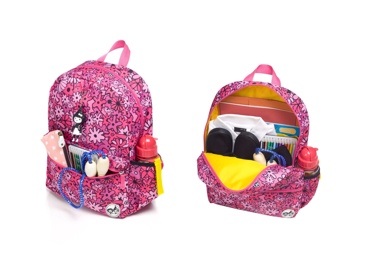 Zip & Zoe Junior Backpack Floral - Pink