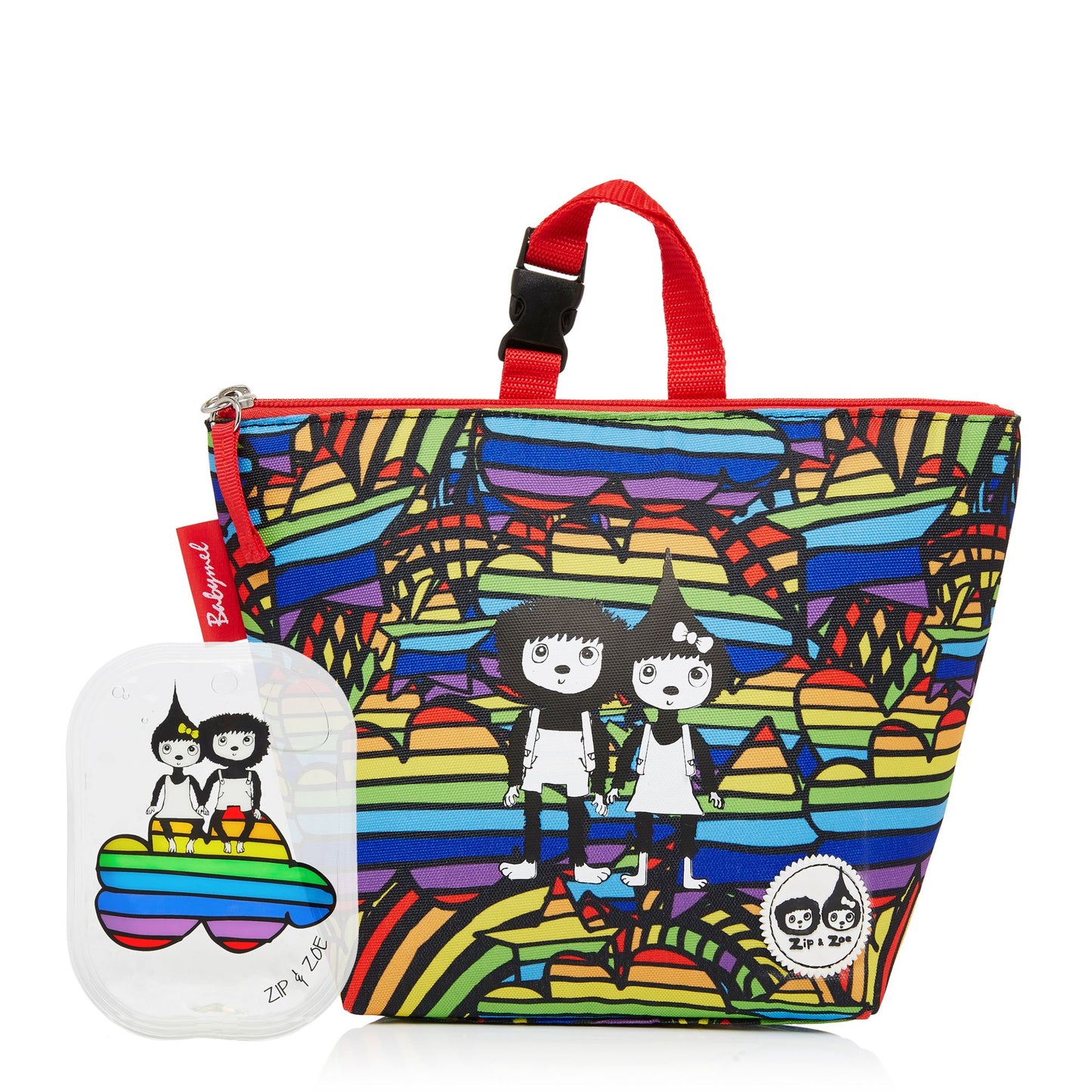 Zip & Zoe Junior Backpack Navy/Rainbow Bundle