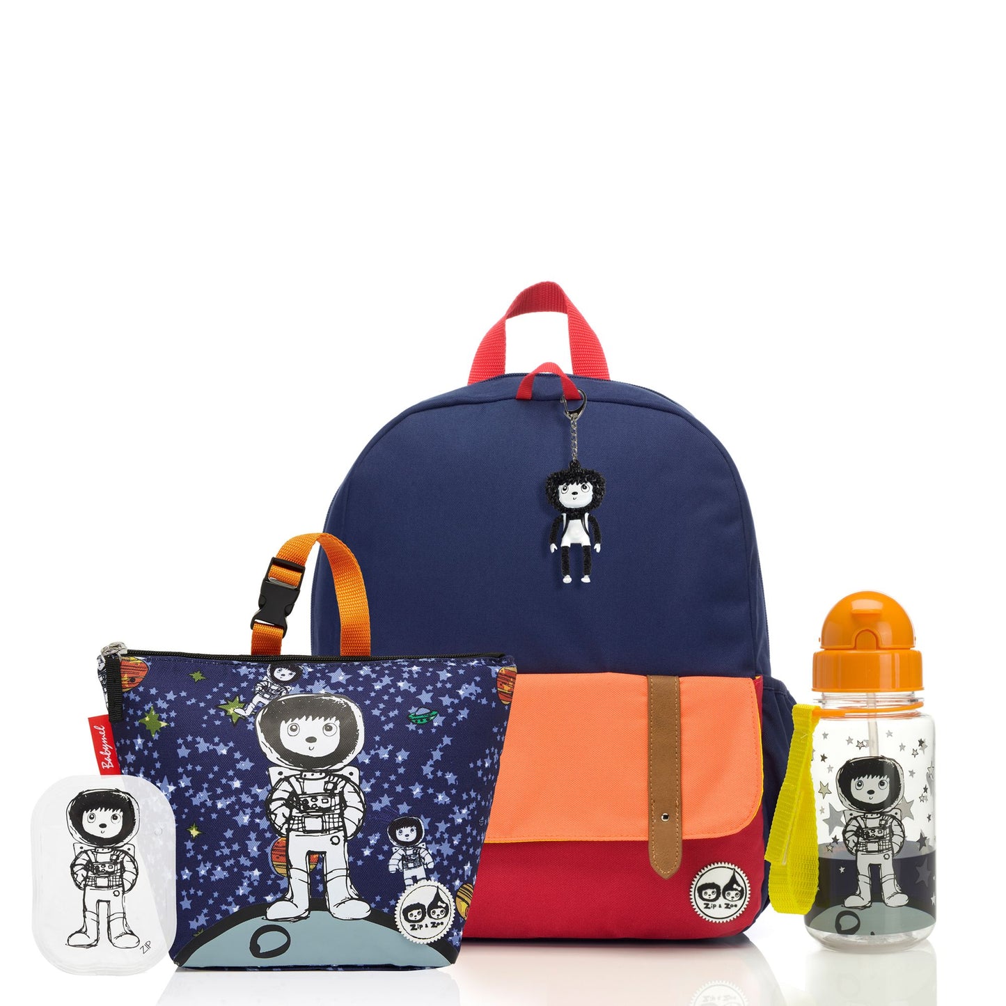 Zip & Zoe Junior Backpack Navy/Spaceman Bundle