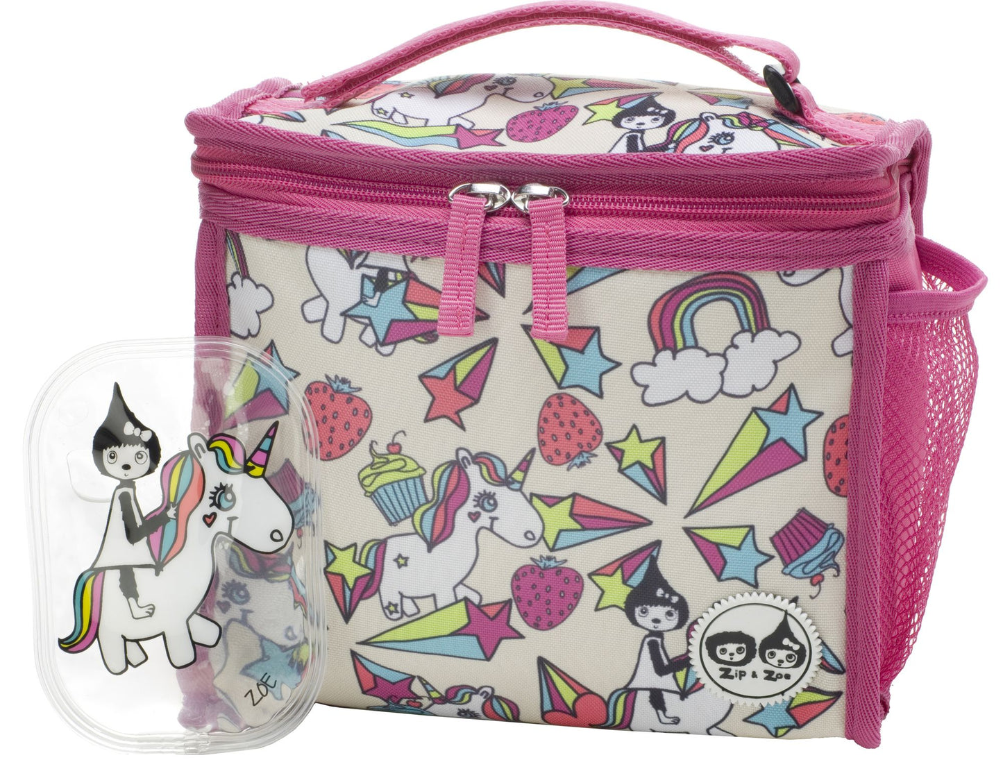 Zip and Zoe Zipped Lunch bag and Ice pack Unicorn