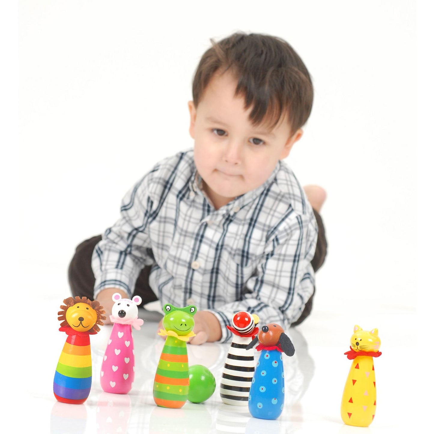 Orange Tree Toys Wooden Animal Skittles