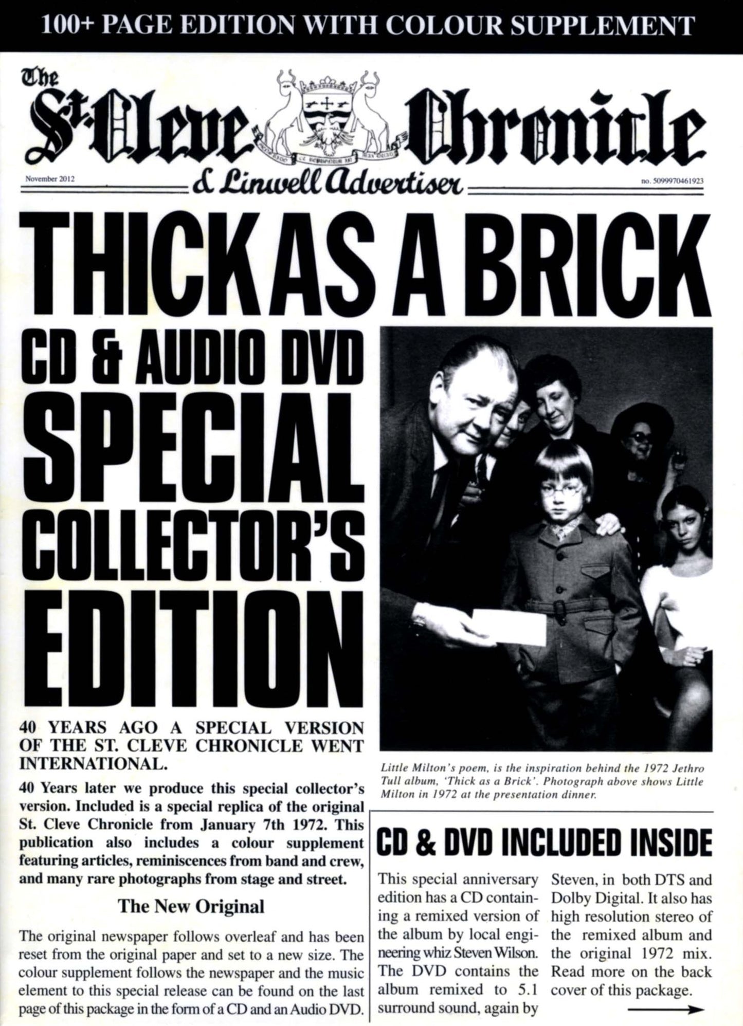 Jethro Tull: Thick as a Brick [40th Anniversary] [CD/DVD]