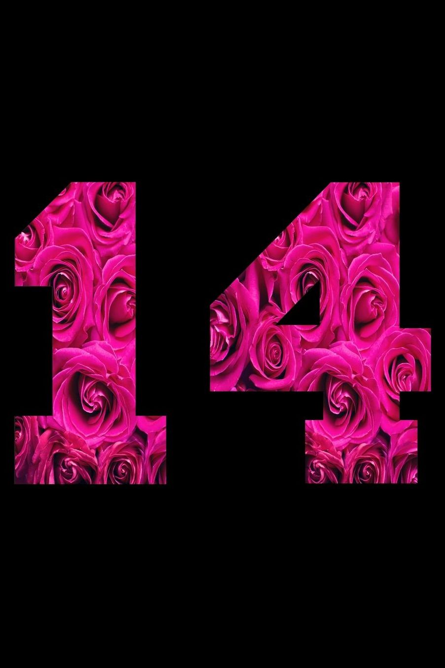 14: Blank Lined Journal, Pink Flower, Happy Birthday Sketchbook, Notebook, Diary Perfect Gift For 14 Year Old Boys And Girls