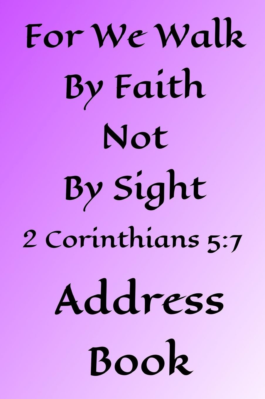 Address Book: Bible themed 6x9 100 pages