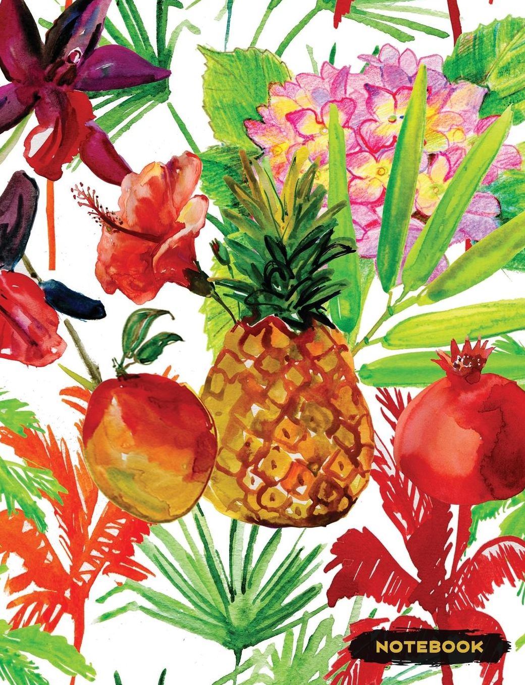 Notebook: Pineapple Lined Journal, Composition Notebook, Ruled Lines