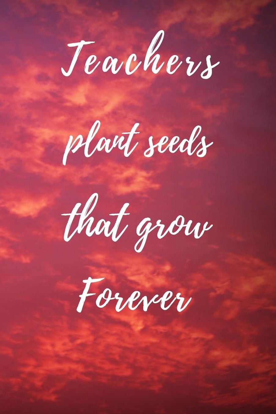 Teachers Plant Seeds That Grow Forever: Teachers Wonderfull Gift Journal blank Lined 6 x 9 110 Pages Cream Paper Notebook, Dairy