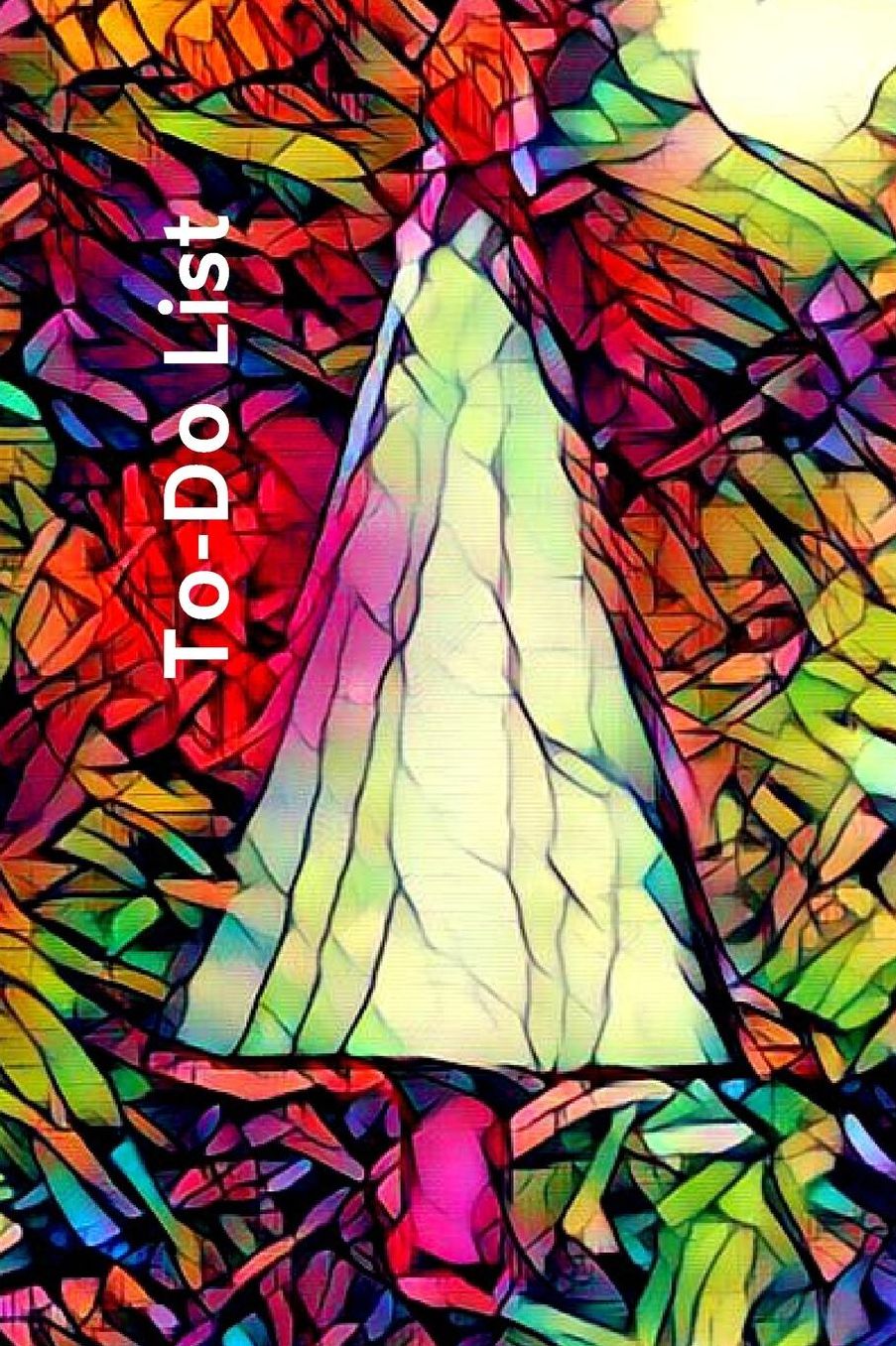 Stained Glass White Christmas Tree Cute Christmas Blank Gift To-Do List Book for Women or Man: Lined Journal Pocket Size at-A-Glance Honey does Notes or Appointments