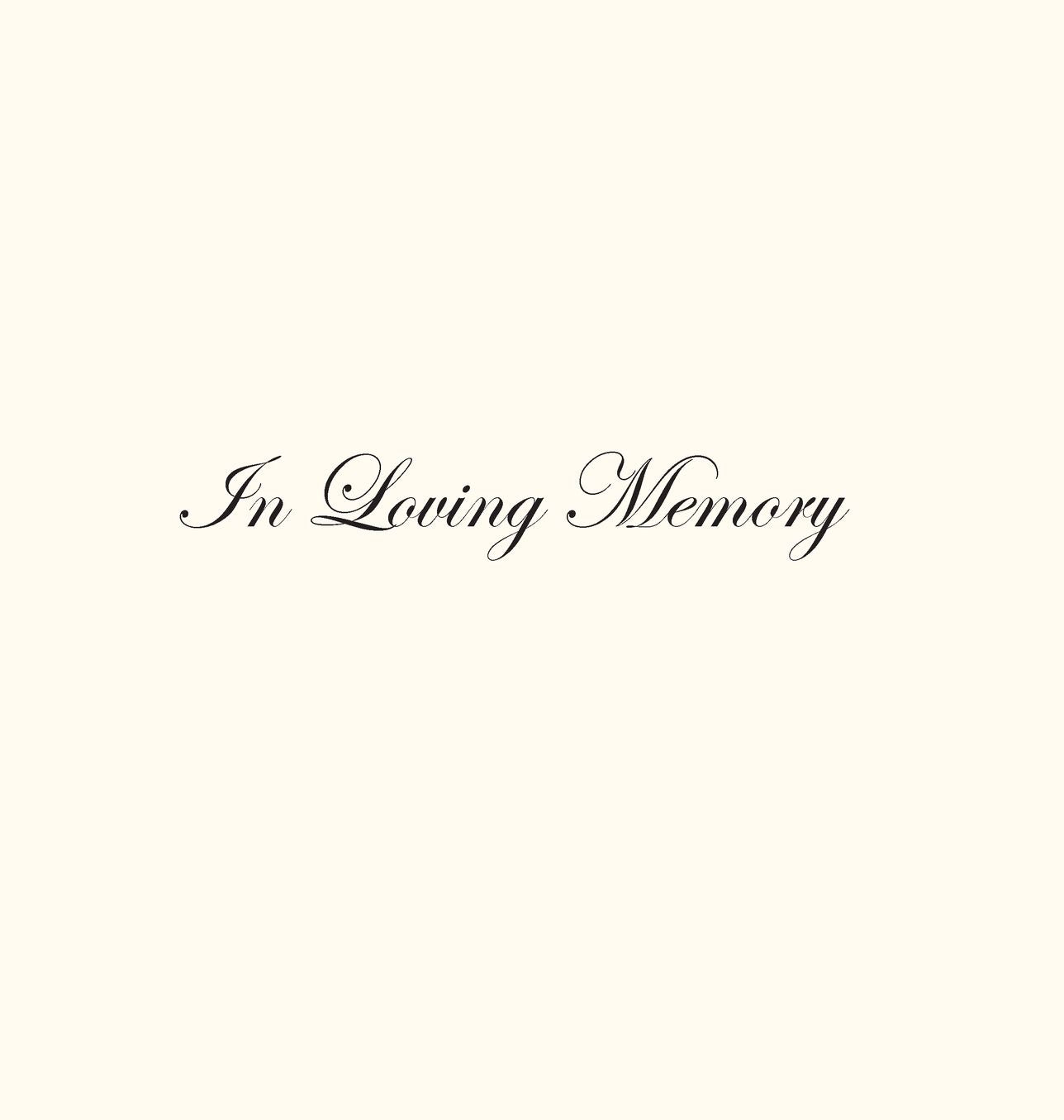 In Loving Memory Funeral Guest Book, Celebration of Life, Wake, Loss, Memorial Service, Condolence Book, Church, Funeral Home, Thoughts and In Memory Guest Book (Hardback)