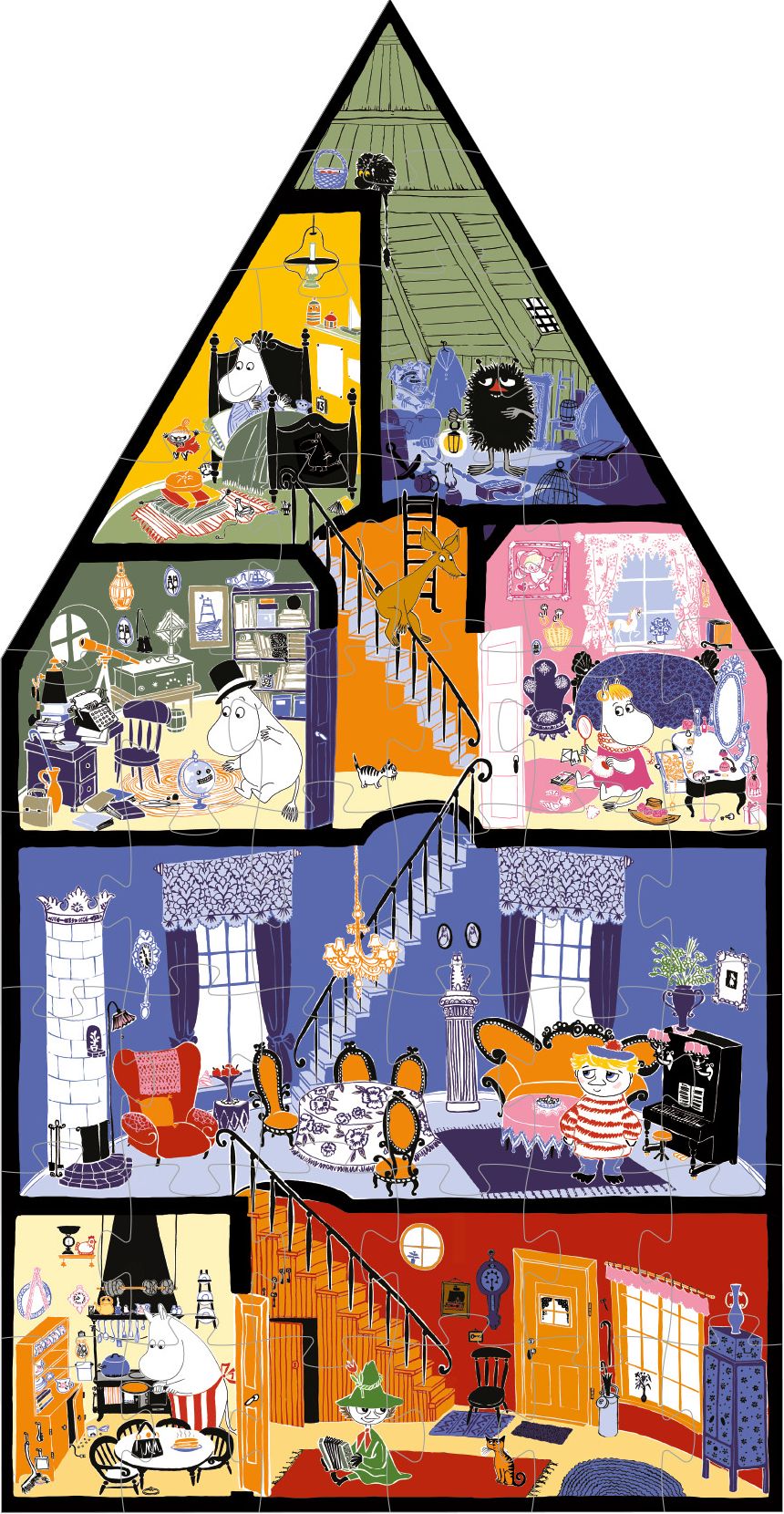 The Moomins Deco 40 Piece Puzzle House