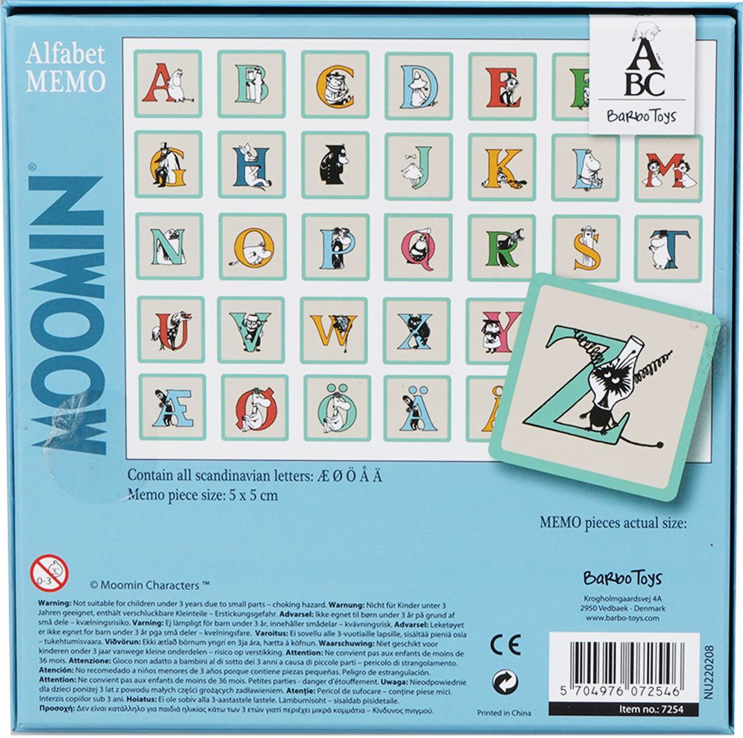 Moomin Alphabet Memo